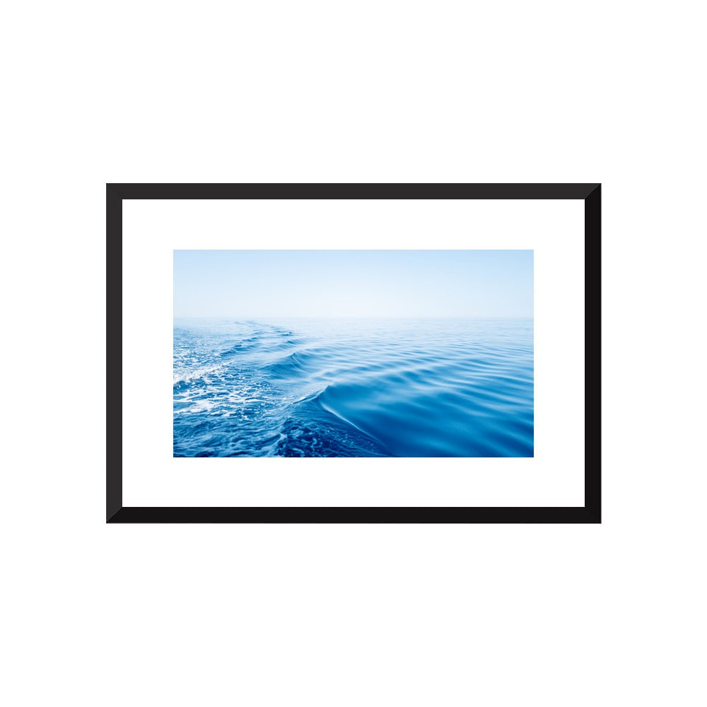 Silky Blue in a black frame, Small