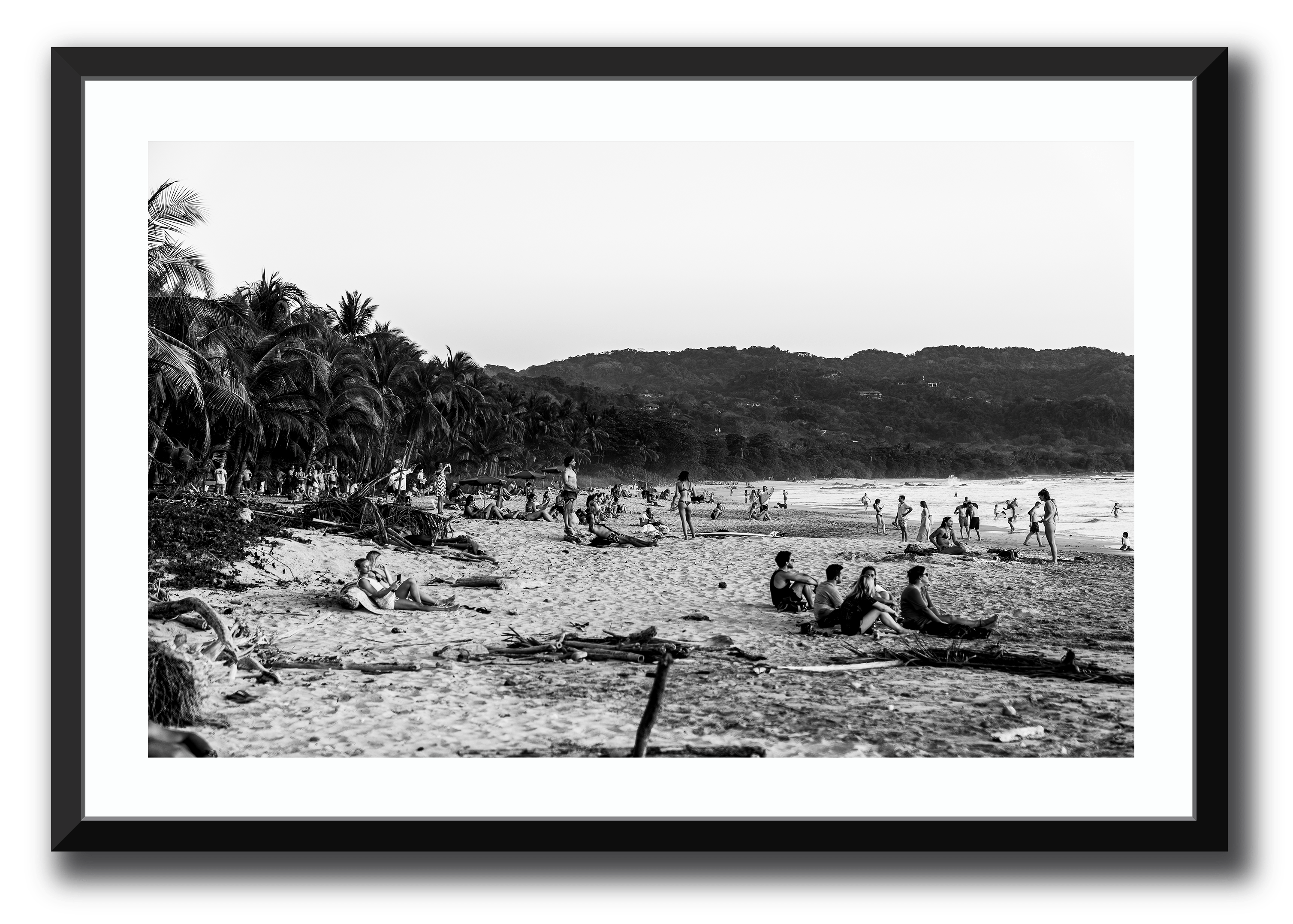 On Costa Rica Time Framed Photography Richard Van De Water Black X-LARGE 